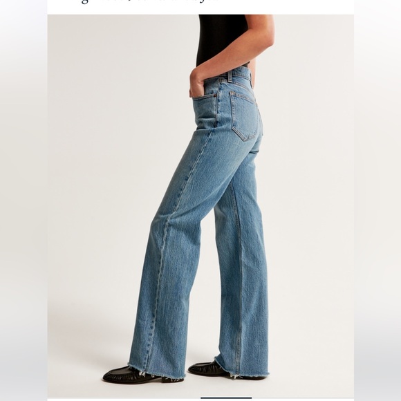 abercrombie & fitch High Rise 90s Relaxed Jean sz 6s / 28 - Picture 4 of 9